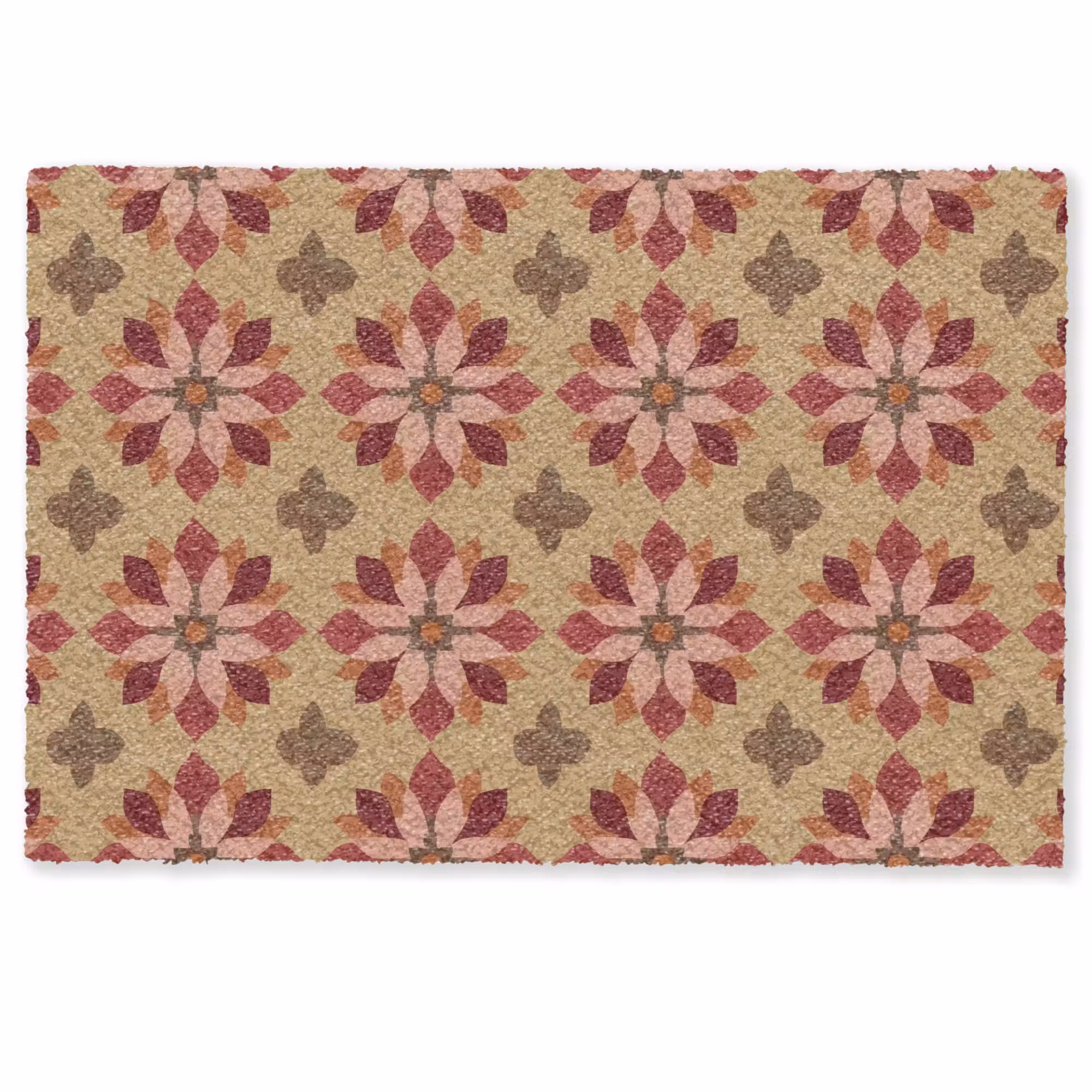 Deurmat - Bloemen - Retro - Groen