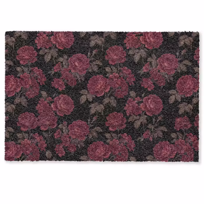 Deurmat - Bloemen - Roos - Patroon - Klassiek - Rood