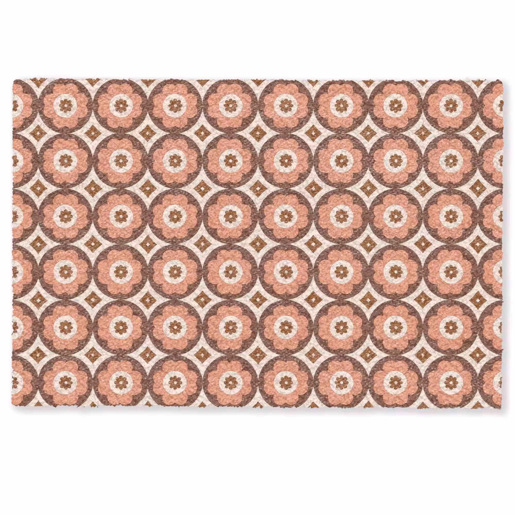Deurmat - Bloemvormen - Patroon - Roze - Vintage