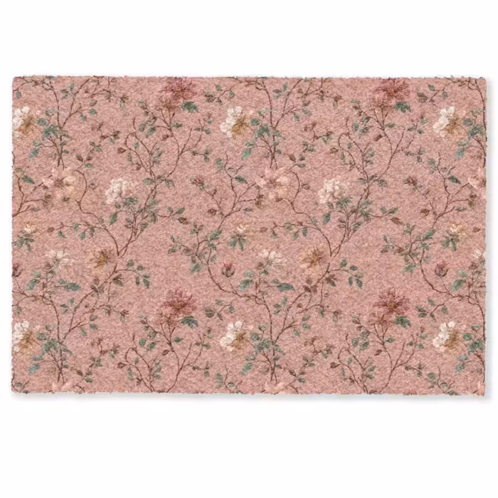 Deurmat - Botanisch - Bloemen - Roze