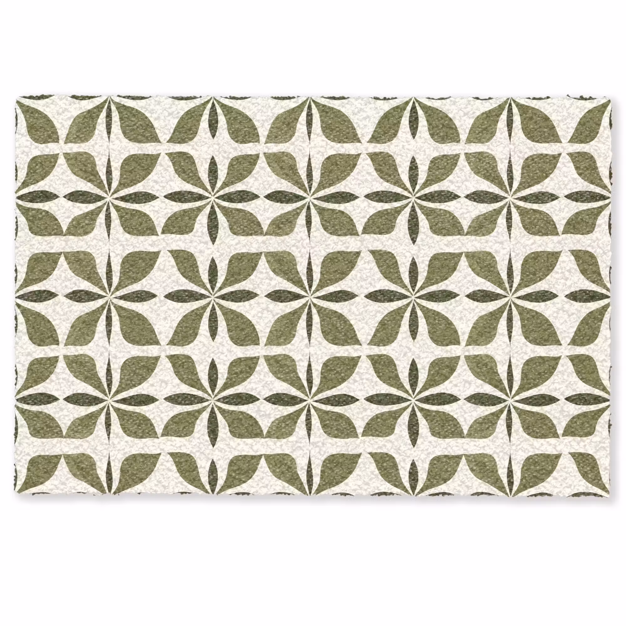 Deurmat - Botanisch - Retro - Groen