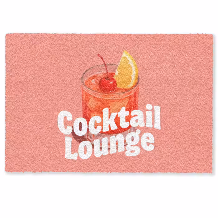 Deurmat - Cocktail Lounge - Glas - Koraal