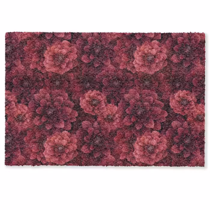 Deurmat - Dahlias - Bloemen - Rood