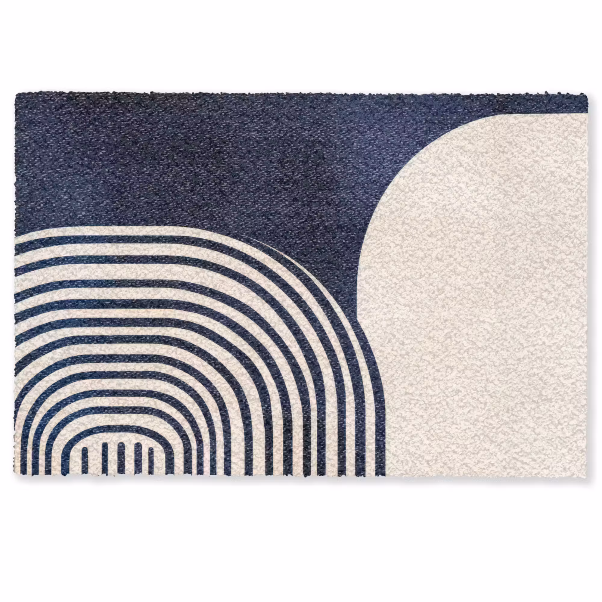 Deurmat - Donkerblauw - Abstract - Lijnen