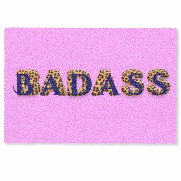 Deurmat - Felroze - Badass - Panterprint - Schaduw