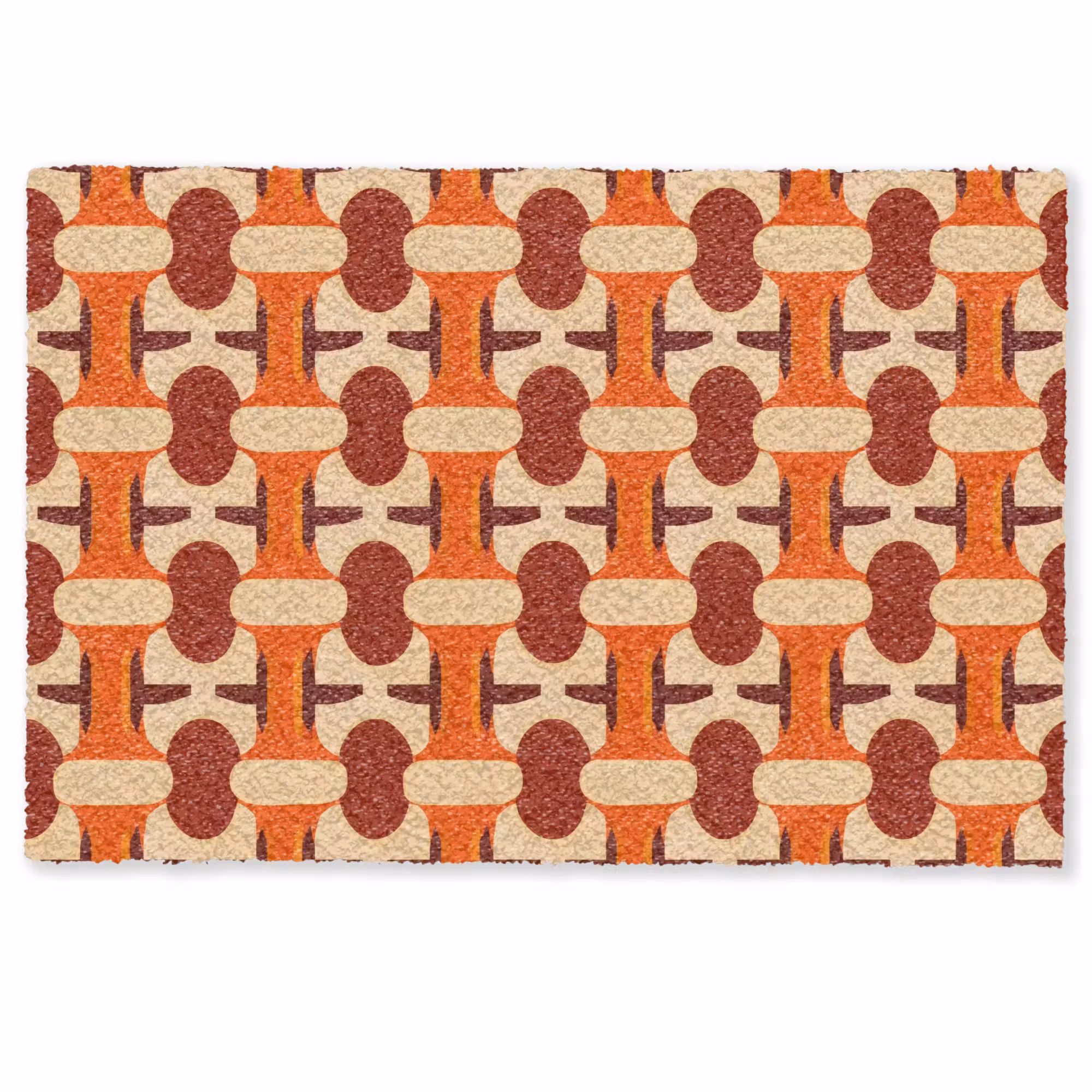 Deurmat - Geometrisch - Retro - Oranje