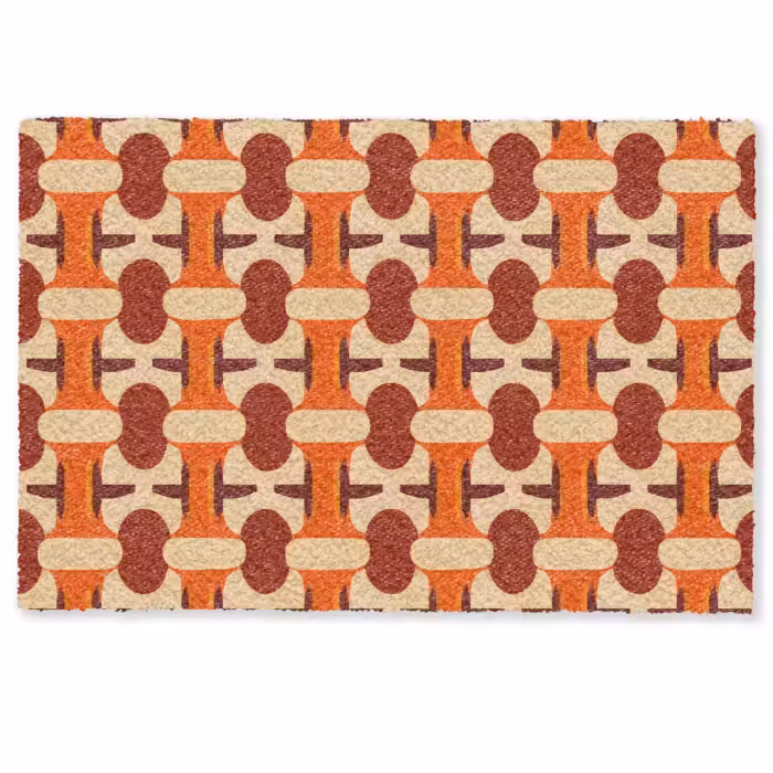 Deurmat - Geometrisch - Retro - Oranje