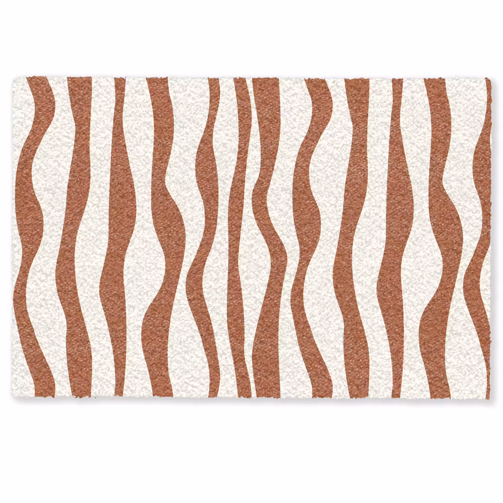 Deurmat - Golvende lijnen - Strepen - Beige - Bruin
