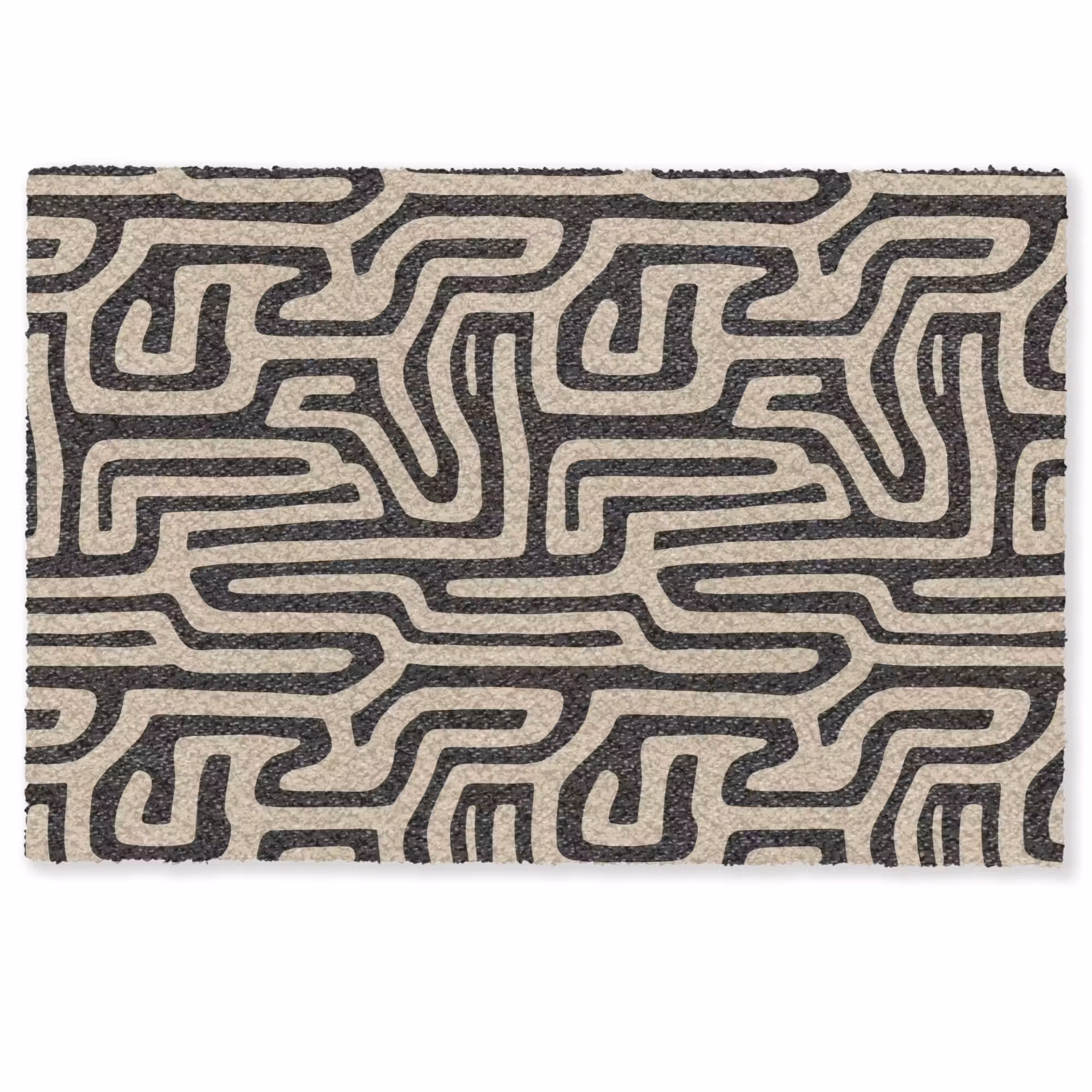 Deurmat - Grafisch - Lijnen - Zwart