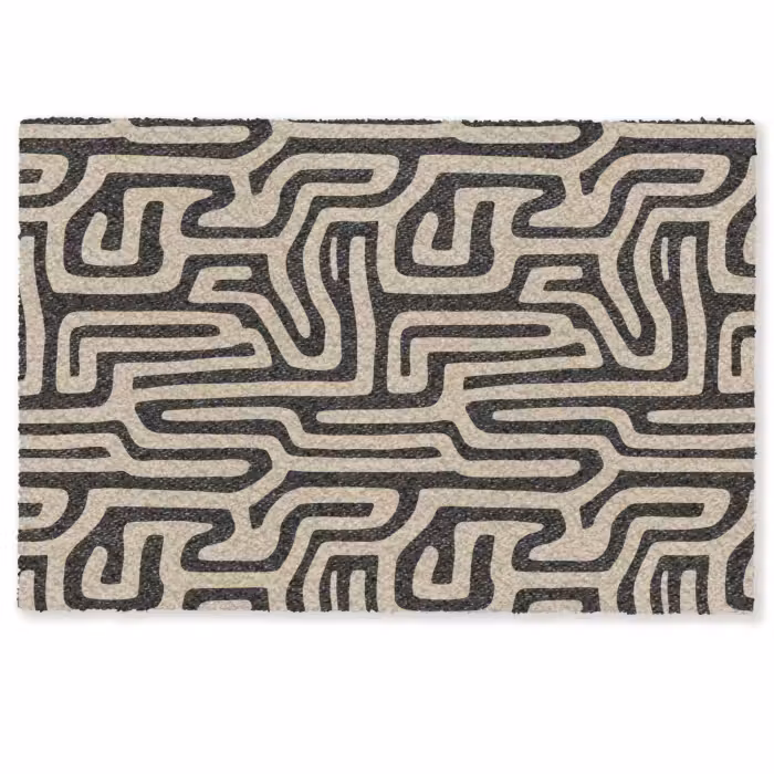 Deurmat - Grafisch - Lijnen - Zwart