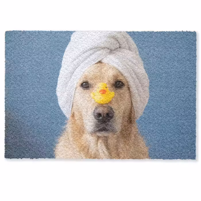 Deurmat - Hond - Badeend - Geel