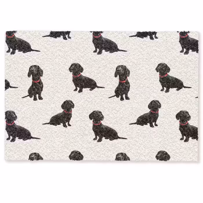 Deurmat - Hond - Patroon - Zwart