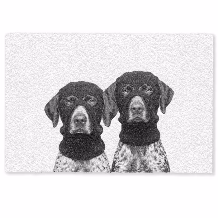 Deurmat - Honden - Bivakmuts - Zwart - wit