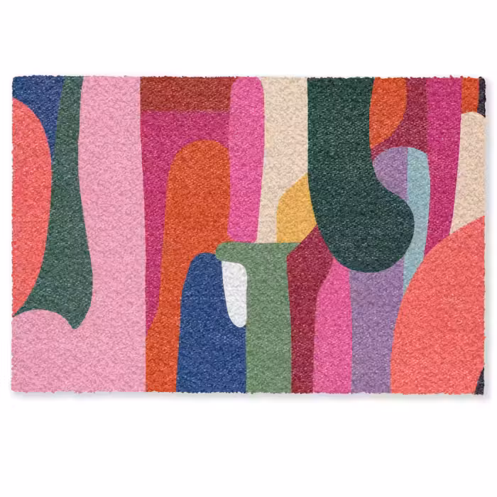 Deurmat - Kleurvakken - Recht - Rond - Abstract
