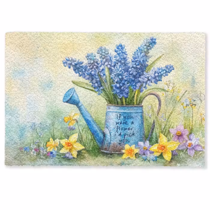 Deurmat - Lavendelbloemen - Quote - Gieter