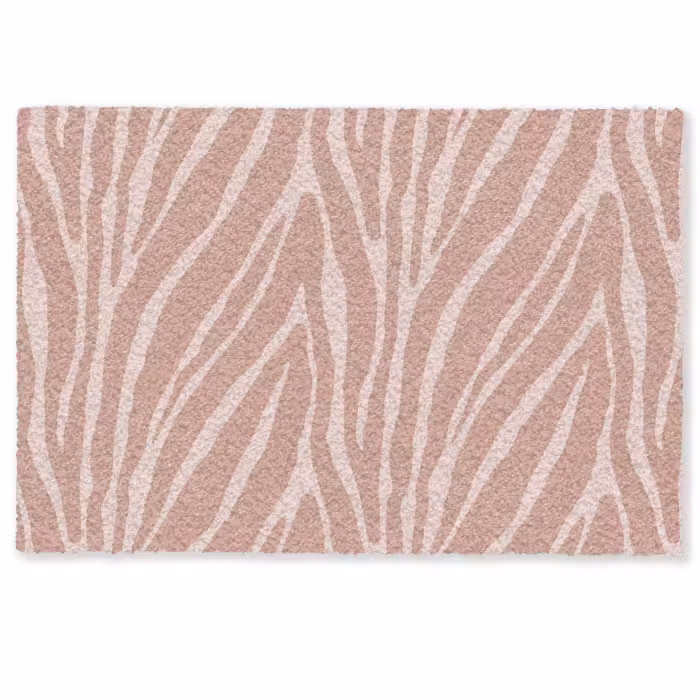 Deurmat - Lichtroze - Zebra - Patroon - Donkerroze