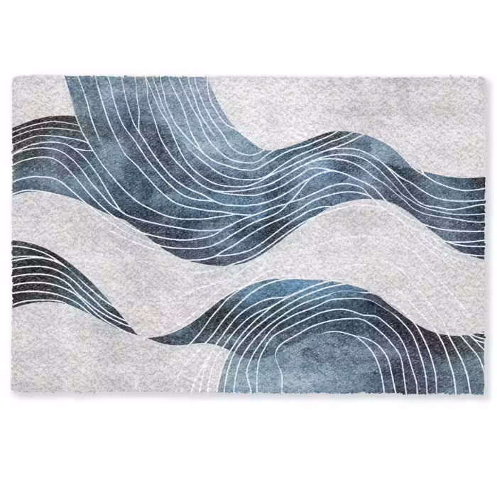 Deurmat - Lijnen - Golven - Abstract - Grijs