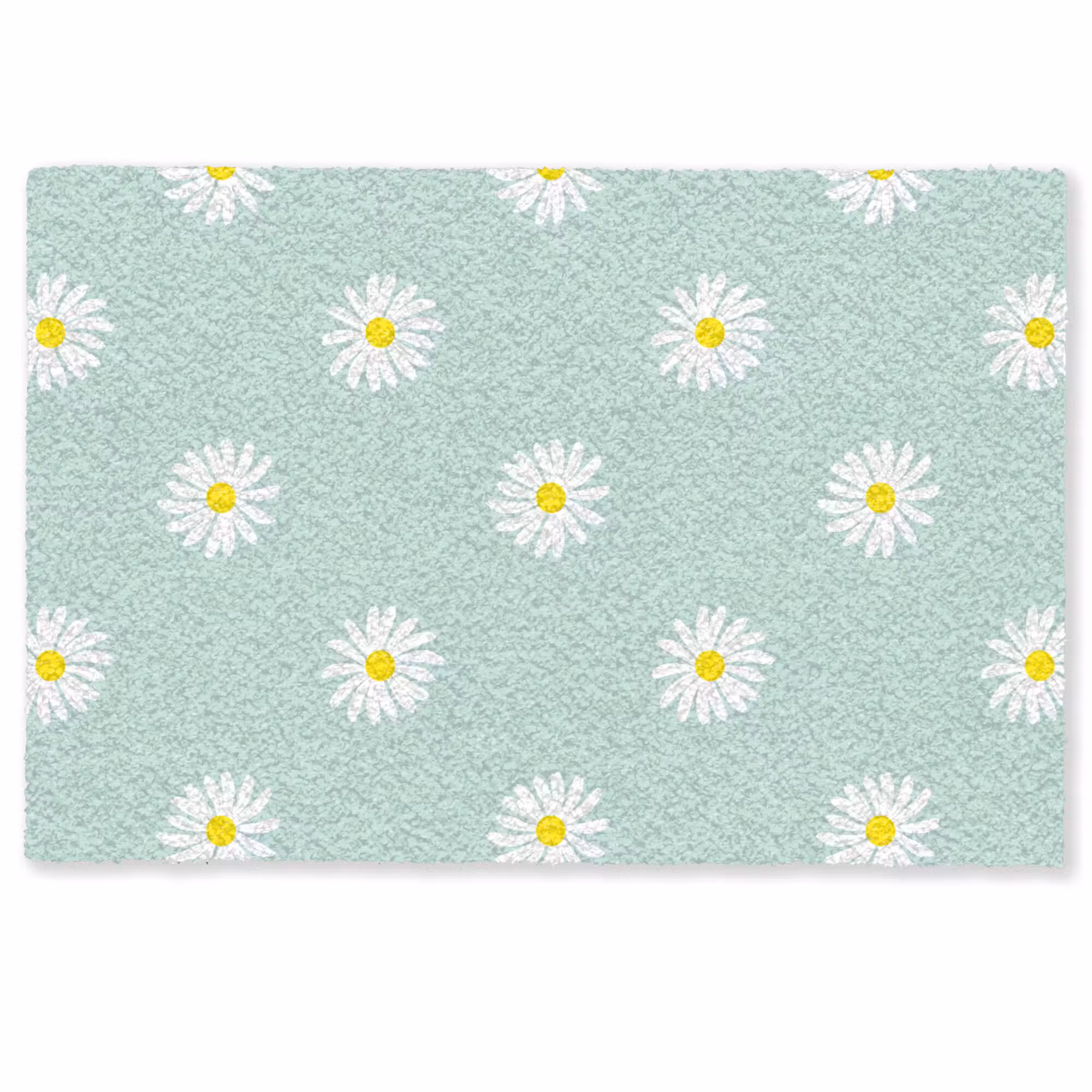 Deurmat - Madeliefjes - Pastel - Wit - Groen - Bloemen patroon