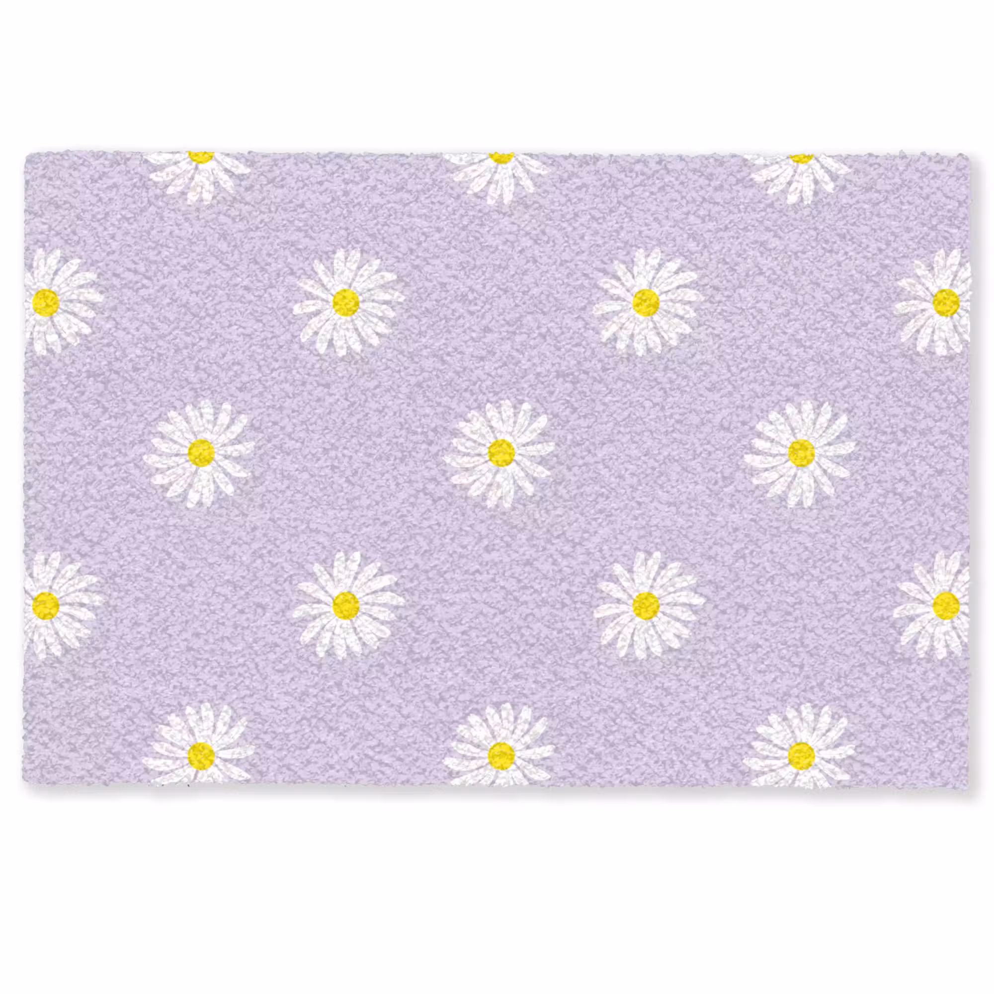 Deurmat - Madeliefjes - Pastel - Wit - Paars - Bloemen