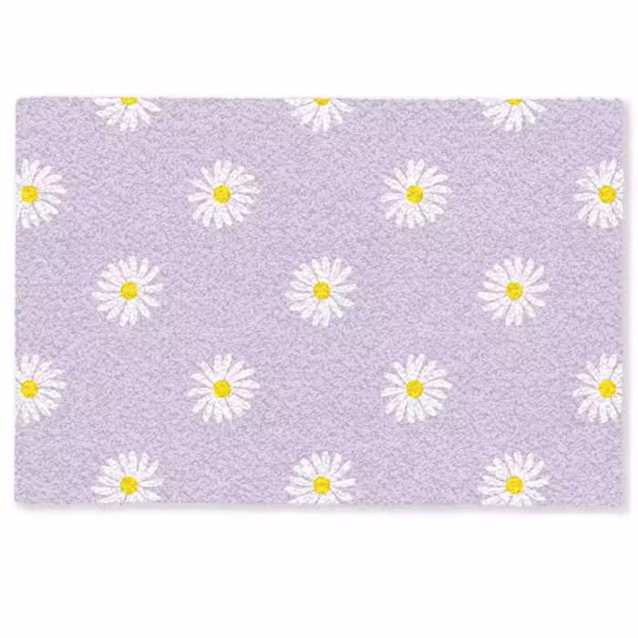 Deurmat - Madeliefjes - Pastel - Wit - Paars - Bloemen