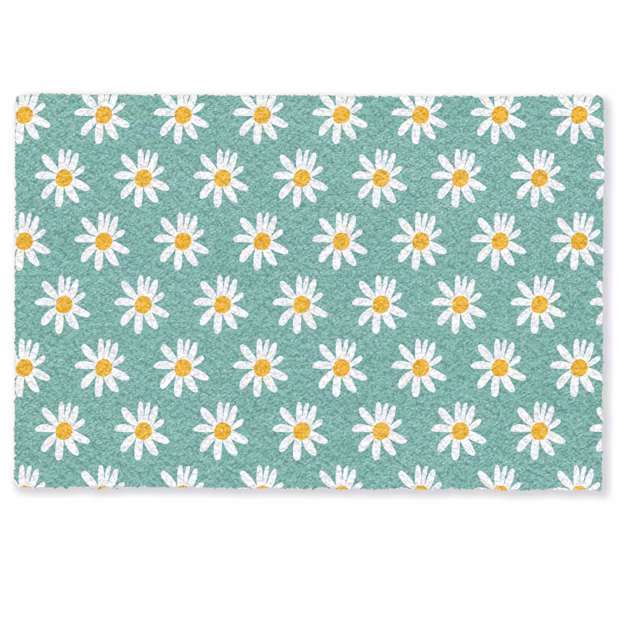Deurmat - Madeliefjes - Patroon - Groen - Bloemen