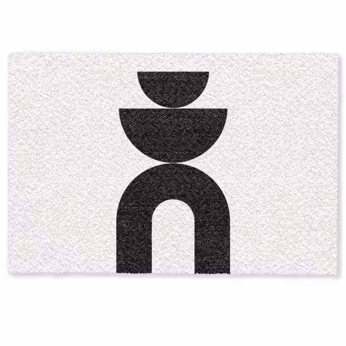 Deurmat - Minimalistisch - Kunst - Wit