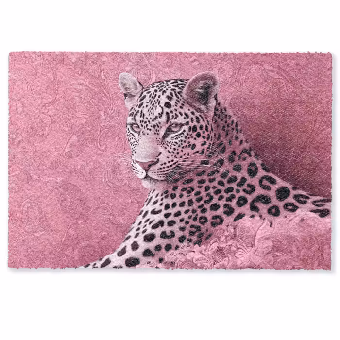 Deurmat - Panter - Luxe - Roze