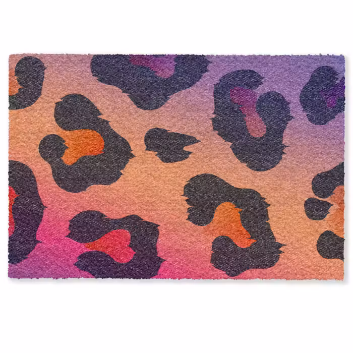 Deurmat - Panterprint - Roze - Paars - Oranje