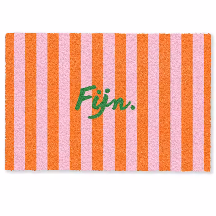 Deurmat - Pattern - Orange - Fine - Stripes