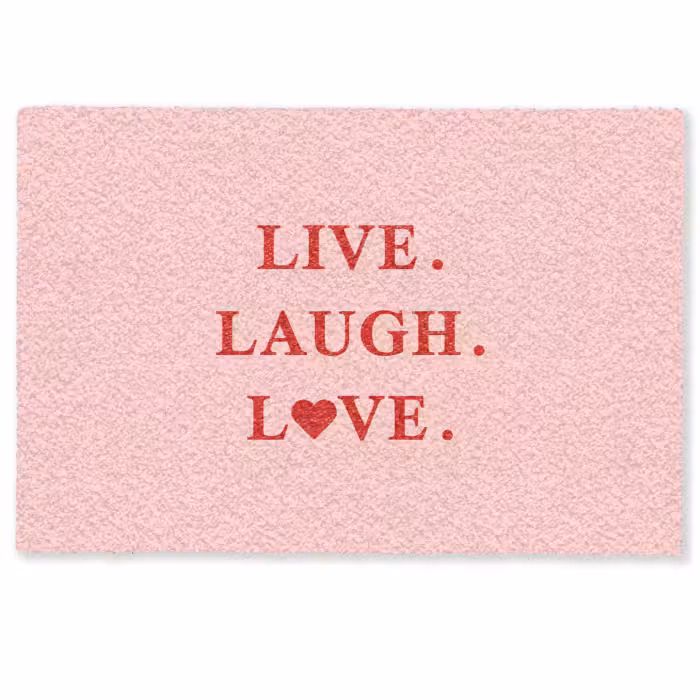 Deurmat - Quote - Love - Roze - Rood