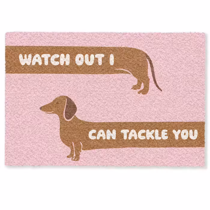 Deurmat - Quote - Pink - Dog