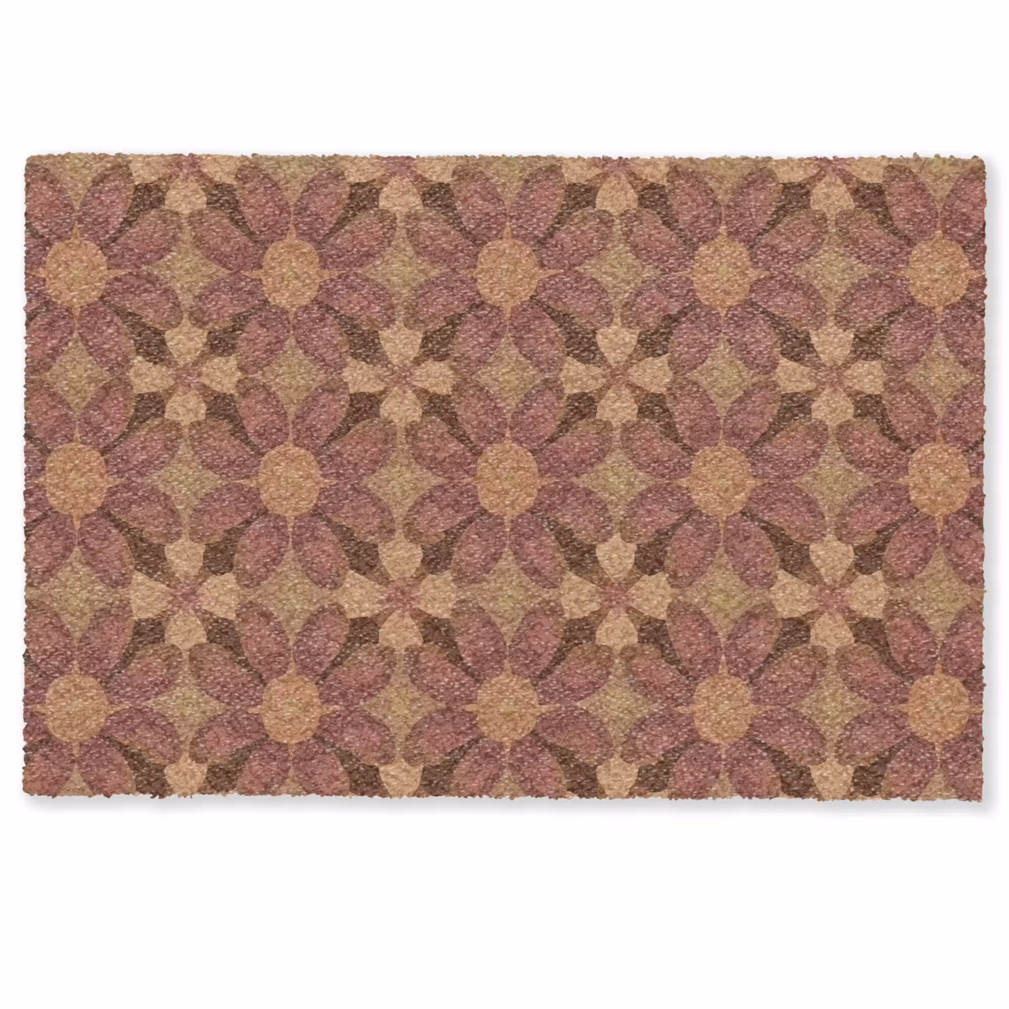 Deurmat - Retro - Bloemen - Bruin
