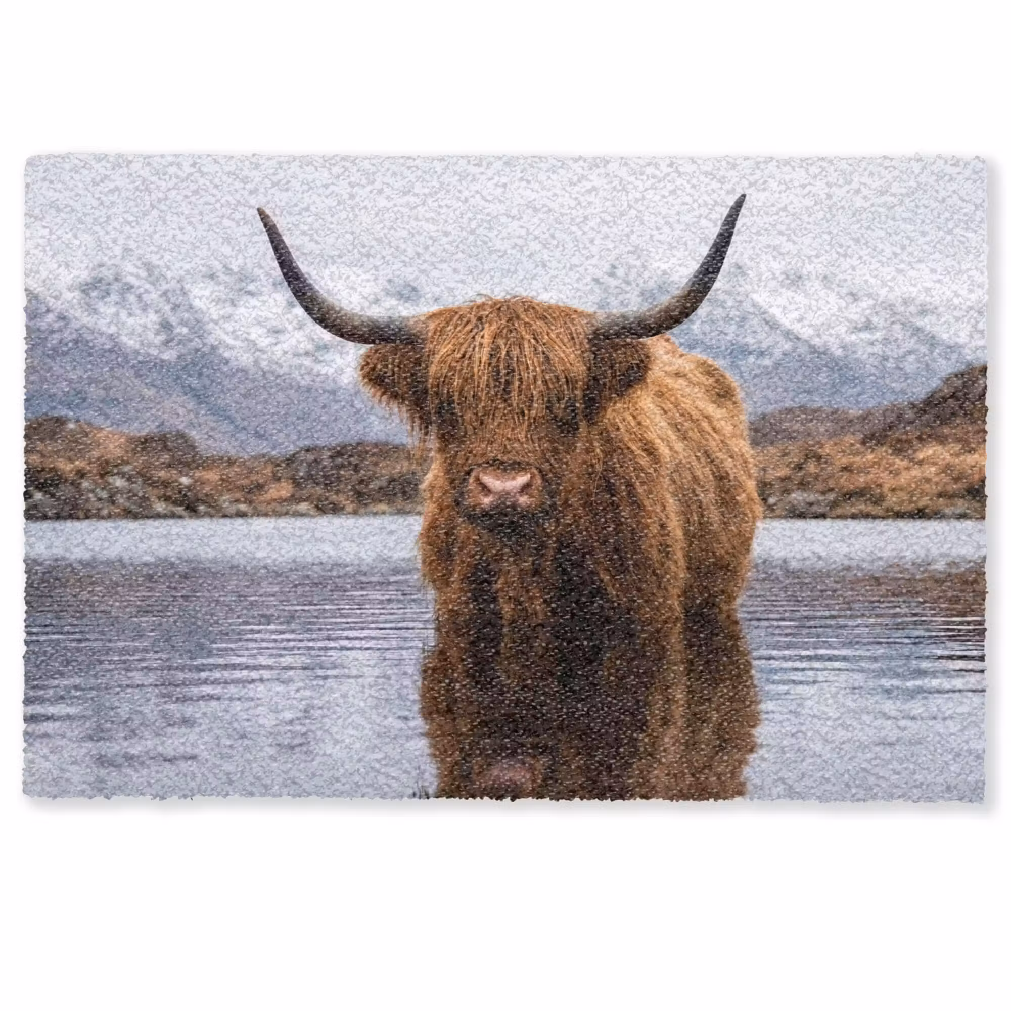 Deurmat - Schotse hooglander - Bruin - Water