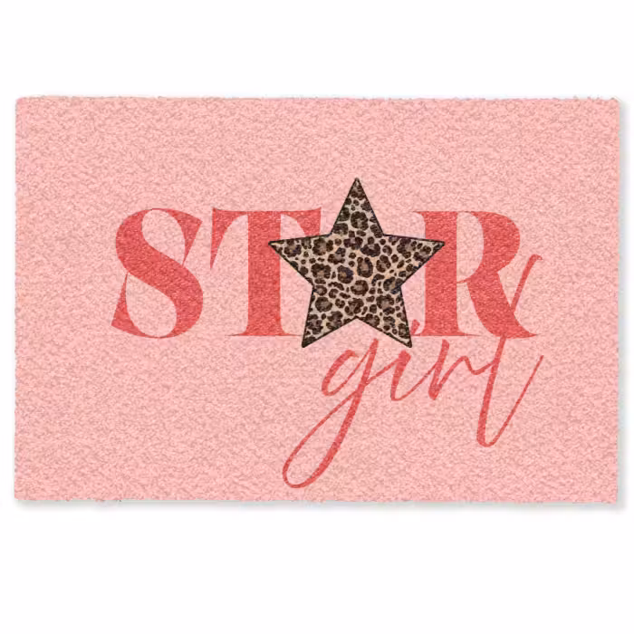 Deurmat - Star girl - Roze - Panter - Ster