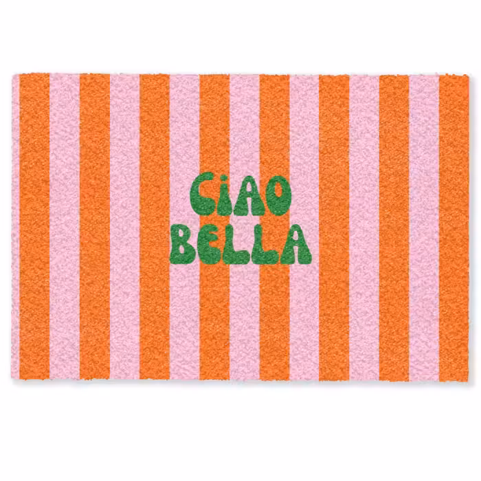 Deurmat - Strepen - Oranje - Verticaal - Ciao bella