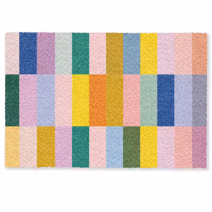 Deurmat - Stroken - Blauw - Patroon - Abstract