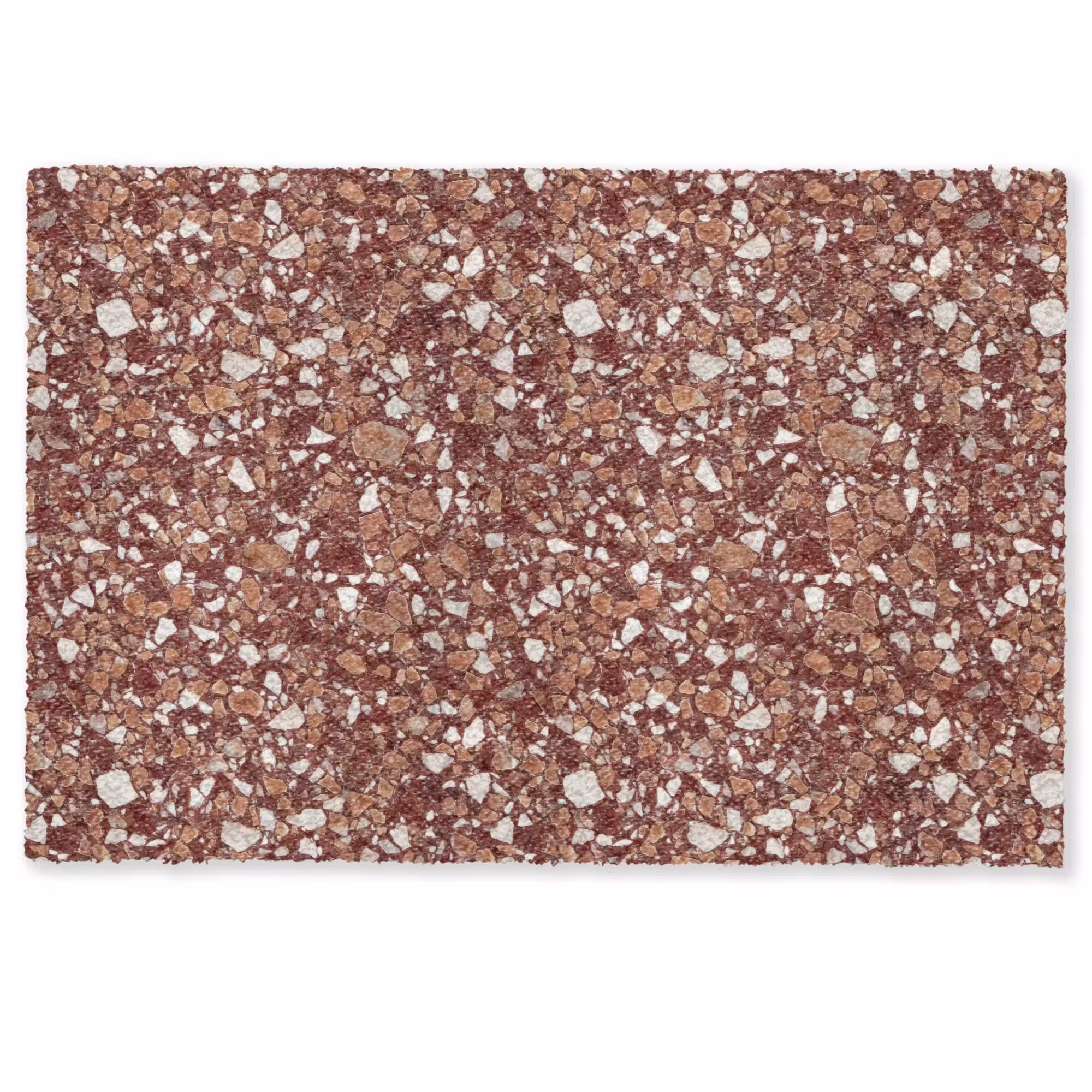 Deurmat - Terrazzo - Patroon - Steentextuur - Roodbruin