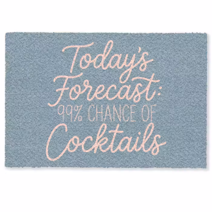 Deurmat - Today's Forecast - Cocktails - Blauw