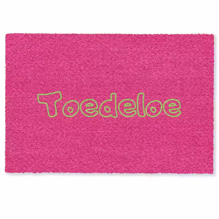 Deurmat - Toedeloe - Groen - Roze