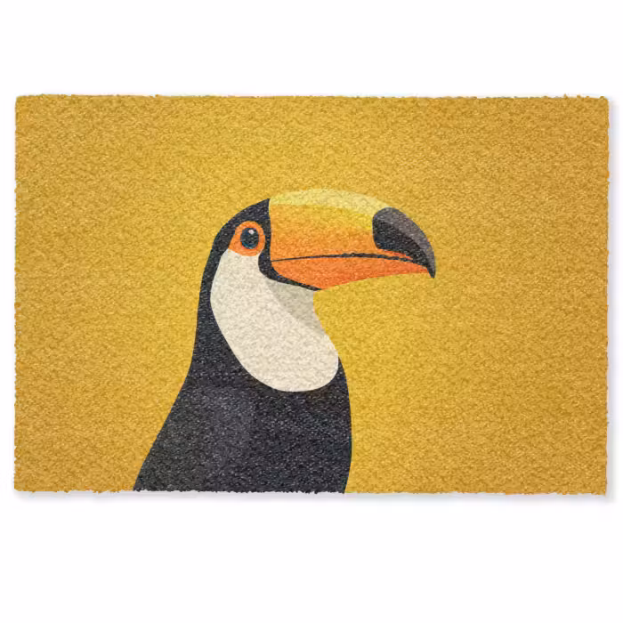 Deurmat - Toekan - Minimalistisch - Snavel - Oranje