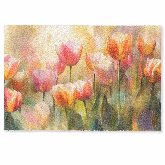 Deurmat - Tulpen - Sprookjesachtig - Kleurrijk