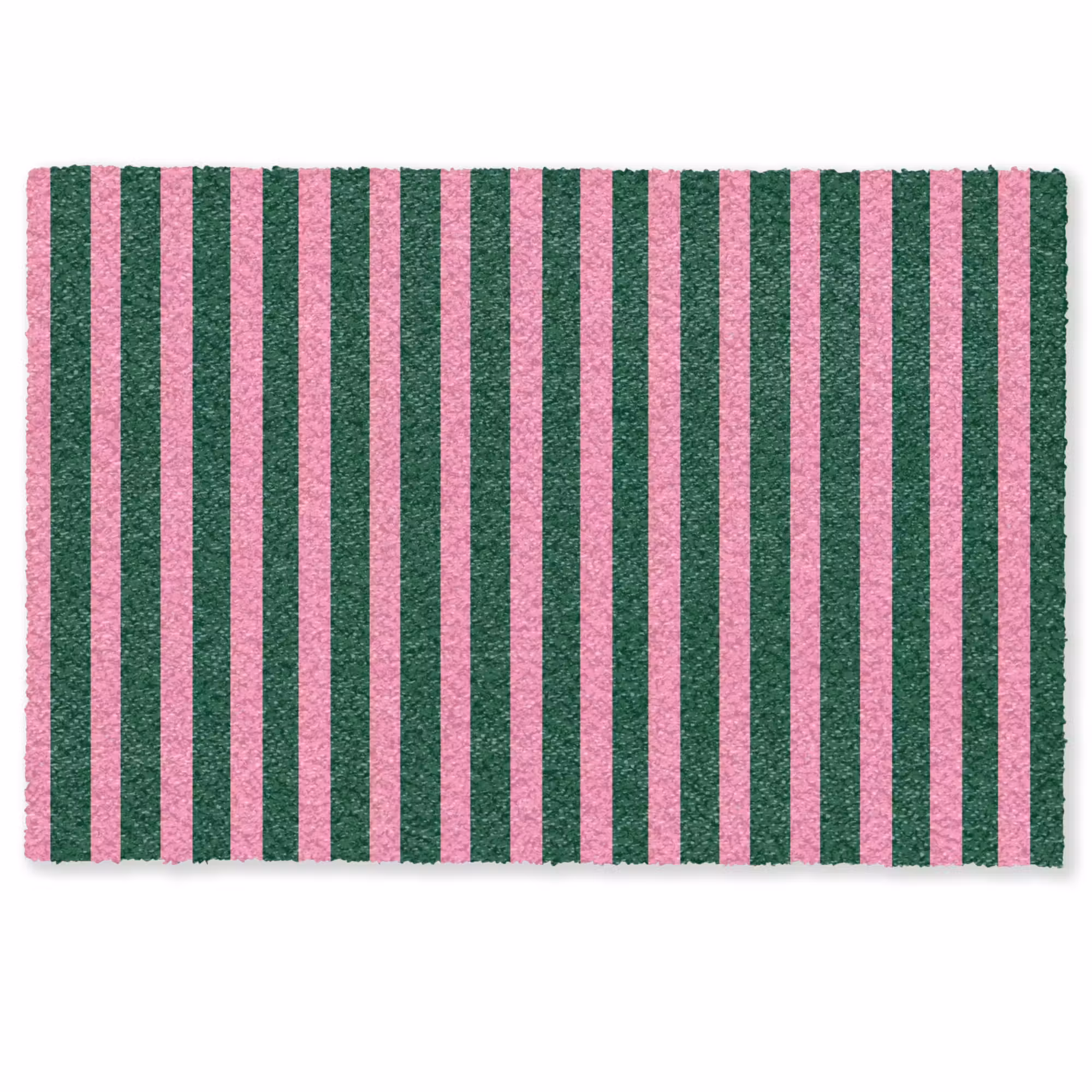 Deurmat - Verticale strepen - Groen - Roze
