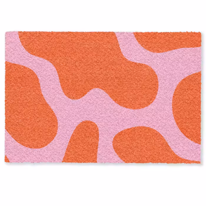 Deurmat - Vlekken - Rood - Roze - Patroon - Minimalistisch
