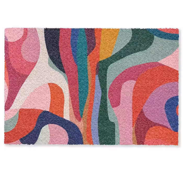 Deurmat - Vormen - Bochten - Kleurrijk - Abstract