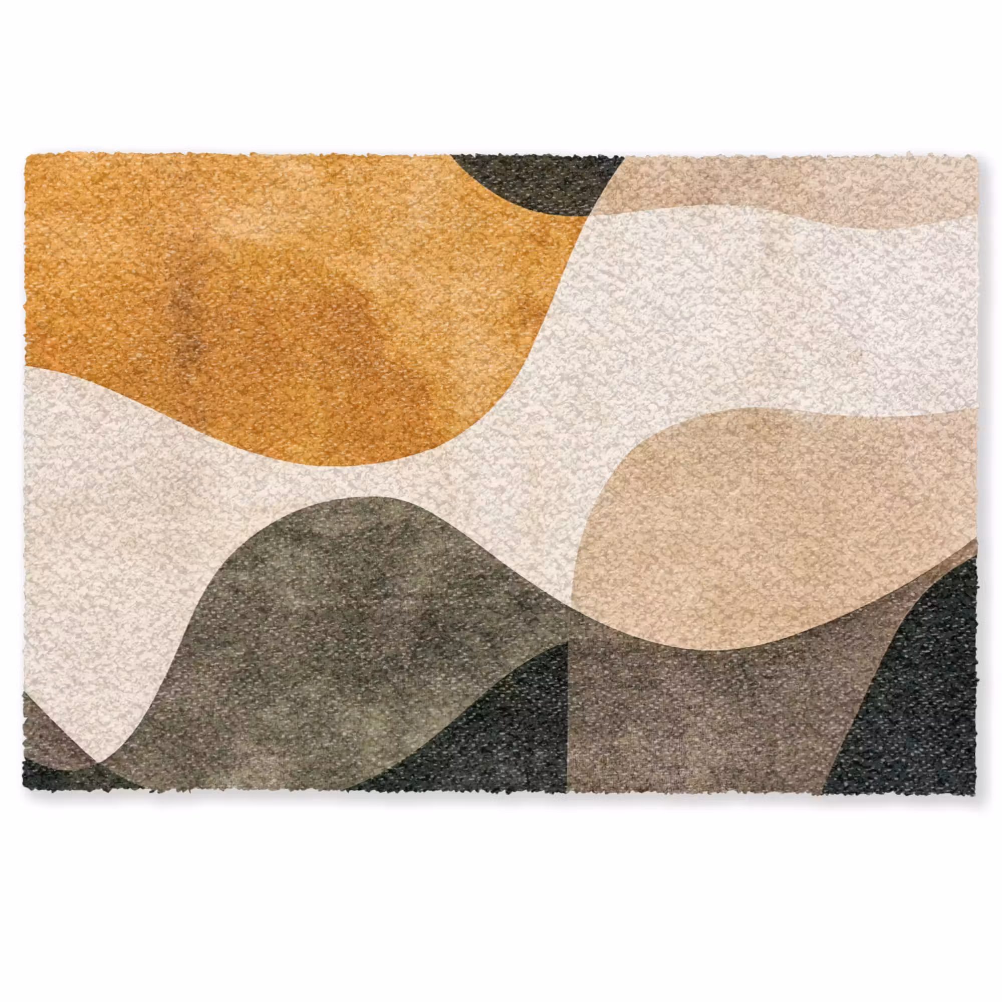 Deurmat - Vormen - Okergeel - Abstract