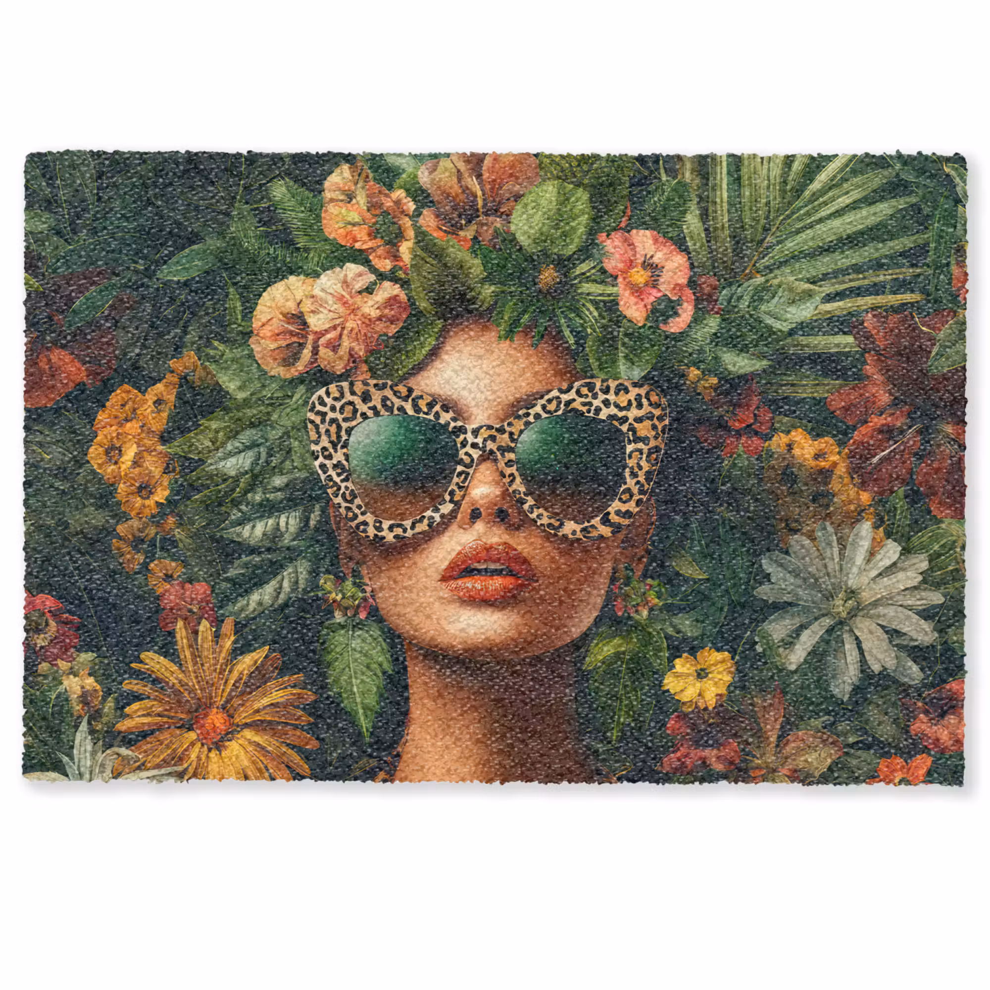 Deurmat - Vrouw - Panterprint - Jungle - Natuur - Luxe