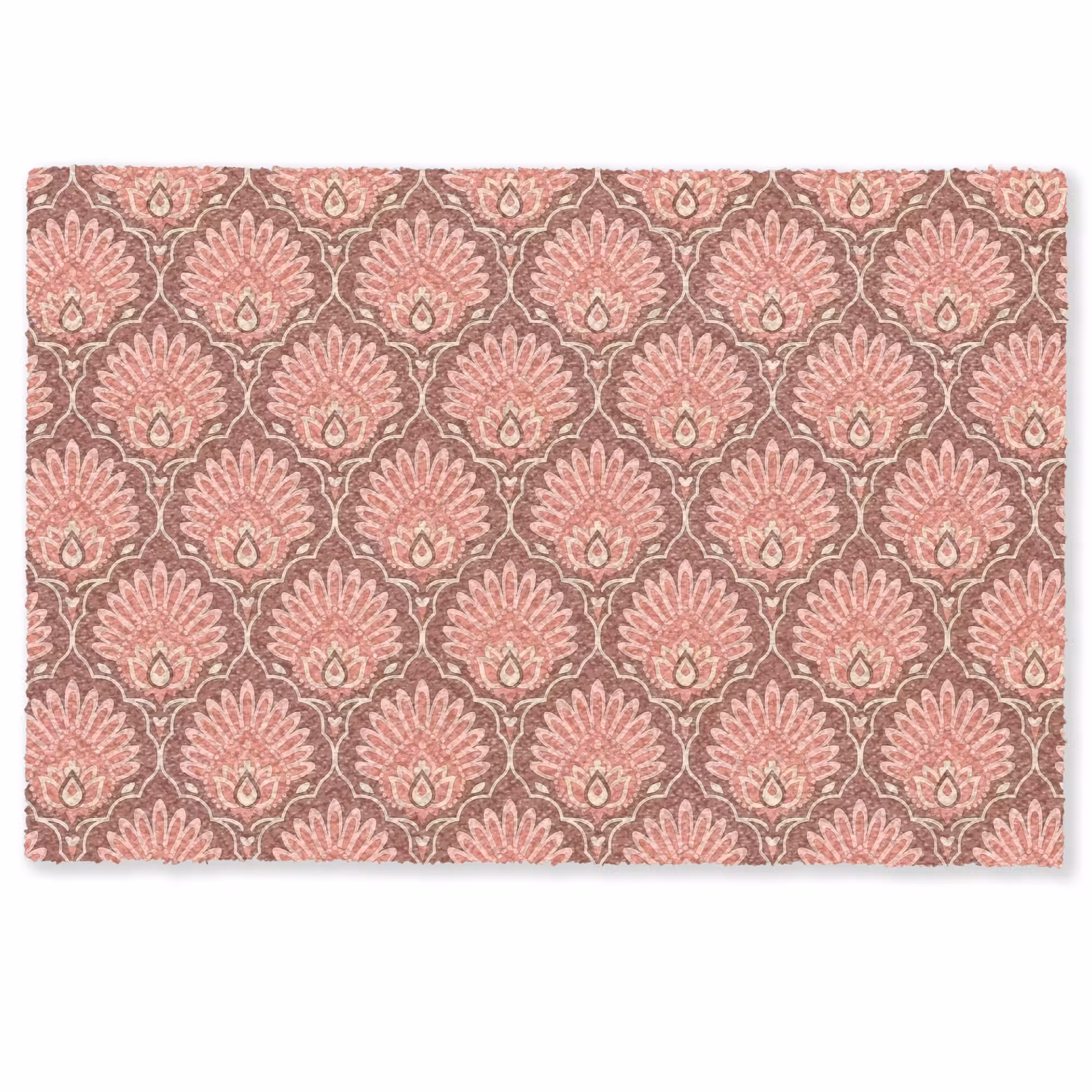Deurmat - Waaiermotief - Patroon - Roze