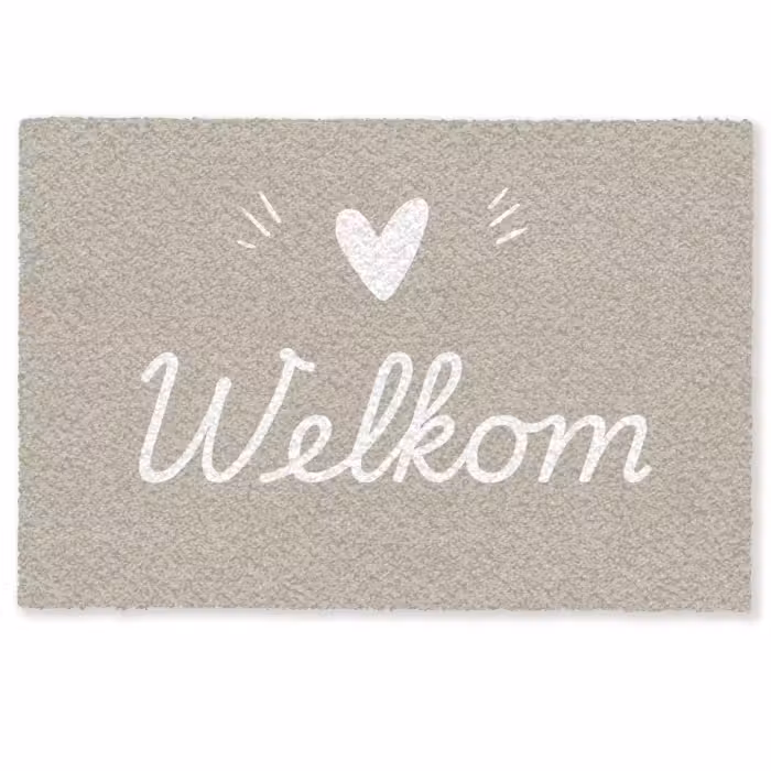 Deurmat - Welkom - Beige