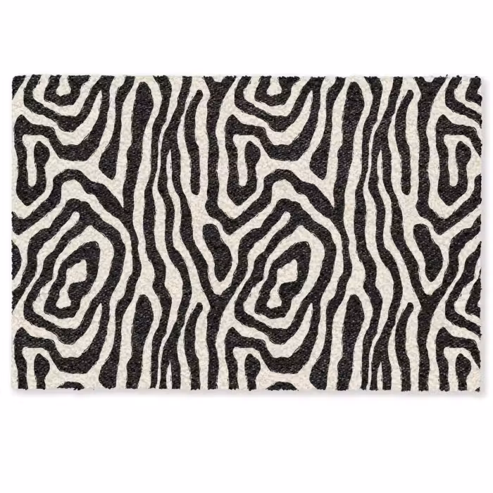 Deurmat - Zebra - Zwart - Abstract