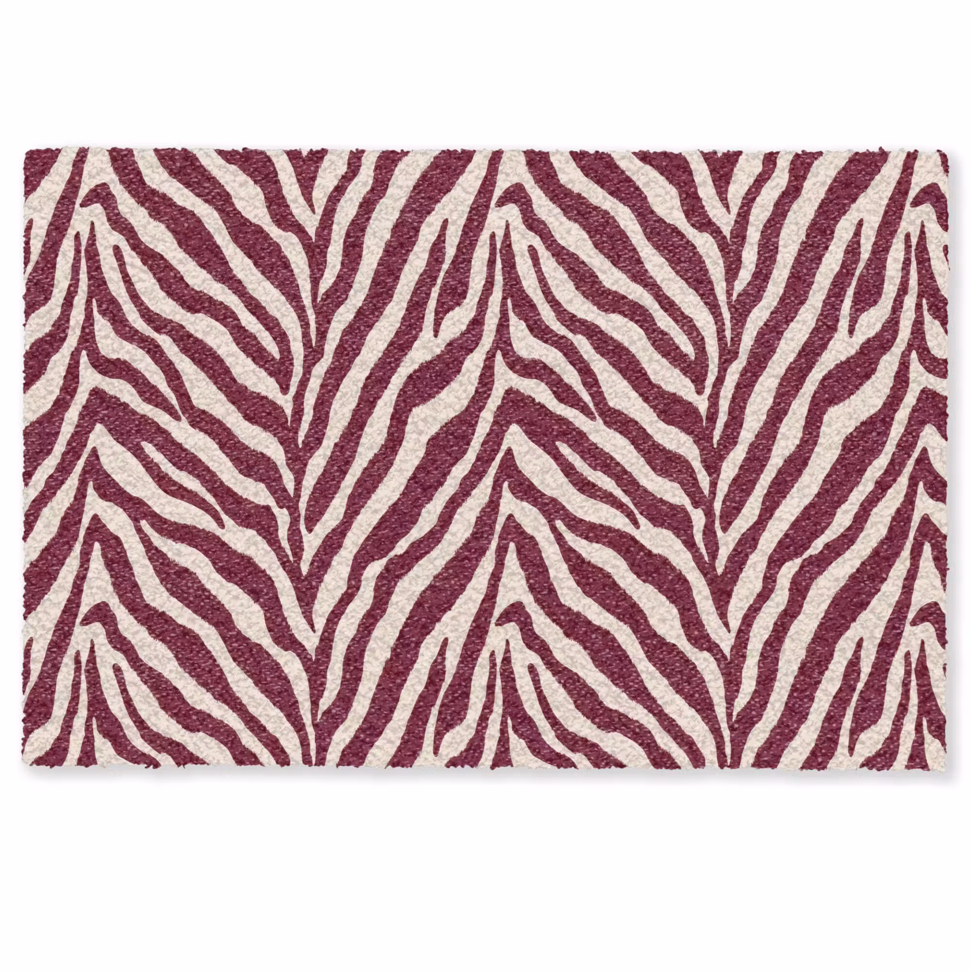 Deurmat - Zebra - Motief - Bordeaux - Rood